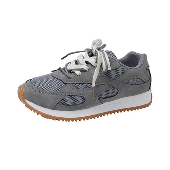 Minkštos odos storapadis tėčio batai, tinkliniai, kvėpuojantys, spalvą atitinkantys sportiniai laisvalaikio batai moterims, 2025 m. naujas stilius, patogūs ir universalūs „Forrest Gump“ batai