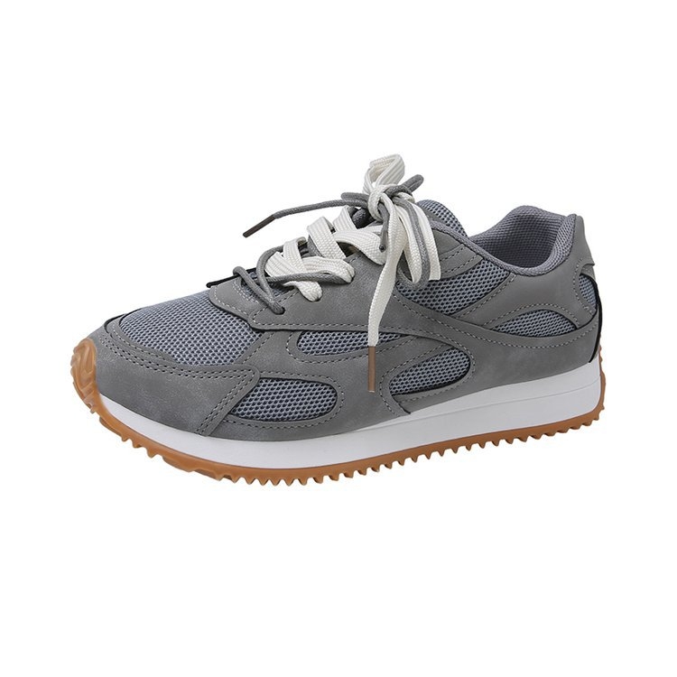 Minkštos odos storapadis tėčio batai, tinkliniai, kvėpuojantys, spalvą atitinkantys sportiniai laisvalaikio batai moterims, 2025 m. naujas stilius, patogūs ir universalūs „Forrest Gump“ batai