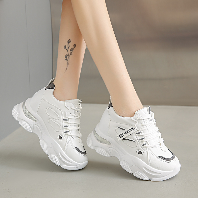 Moteriški pavasario ir rudens batai. Madingi universalūs sportbačiai, didinantys vidinį ūgį. Moteriški 2024 m. pavasario ir rudens batai. Nauji universalūs sportbačiai.