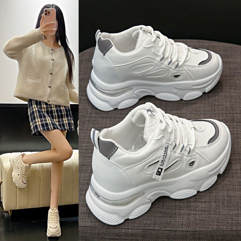 Moteriški pavasario ir rudens batai. Madingi universalūs sportbačiai, didinantys vidinį ūgį. Moteriški 2024 m. pavasario ir rudens batai. Nauji universalūs sportbačiai.