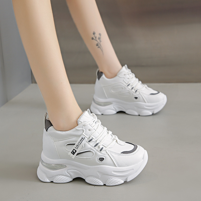 Moteriški pavasario ir rudens batai. Madingi universalūs sportbačiai, didinantys vidinį ūgį. Moteriški 2024 m. pavasario ir rudens batai. Nauji universalūs sportbačiai.