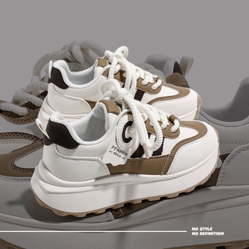 Γυναικεία παπούτσια Forrest Gump, ανθεκτικά στο δέρμα, άνοιξη και καλοκαίρι 2025, νέα, αναπνεύσιμα, αθλητικά παπούτσια Torre All-match, που αυξάνουν το ύψος.