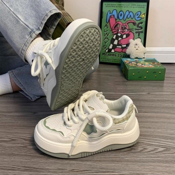 Γυναικεία Λευκά Παπούτσια με Χοντρή Σόλα, Νέα Προϊόντα, Ευέλικτο Στυλ Campus, Υψηλής Αξίας, Casual Original Παπούτσια Star Board, Στυλ Ins