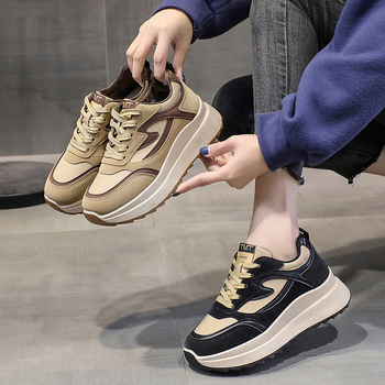 Γυναικεία παπούτσια Torre Shoes 2022 Άνοιξη και Φθινόπωρο Νέο Κορεάτικο Στυλ Μοντέρνα Casual Παπουτσιά Forrest Gump με Χοντρό Πάτο, Αναπνέοντα, Αθλητικά Παπούτσια για Τρέξιμο για Γυναίκες