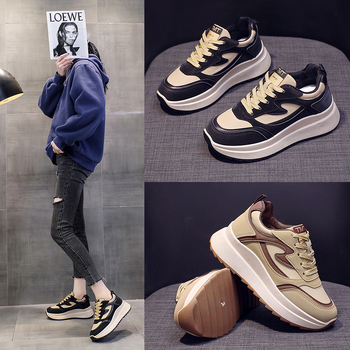 Γυναικεία παπούτσια Torre Shoes 2022 Άνοιξη και Φθινόπωρο Νέο Κορεάτικο Στυλ Μοντέρνα Casual Παπουτσιά Forrest Gump με Χοντρό Πάτο, Αναπνέοντα, Αθλητικά Παπούτσια για Τρέξιμο για Γυναίκες