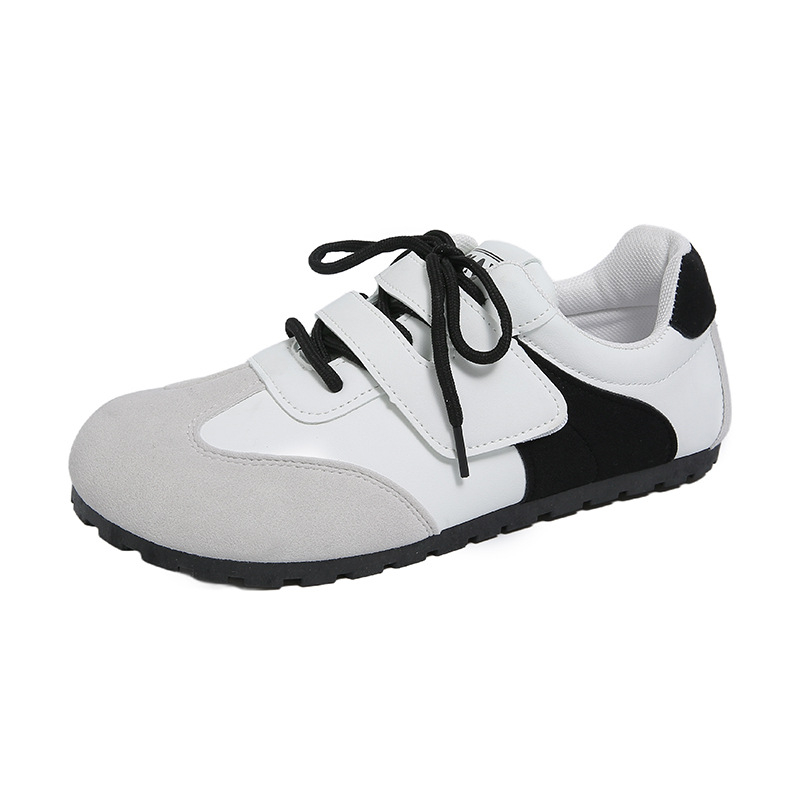 Velcro užsegimai vokiški treniruočių bateliai moteriški batai 2025 m. pavasario nauji batai moteriški patogūs plokščiapadžiai laisvalaikio sportbačiai balti batai plokščiapadžiai