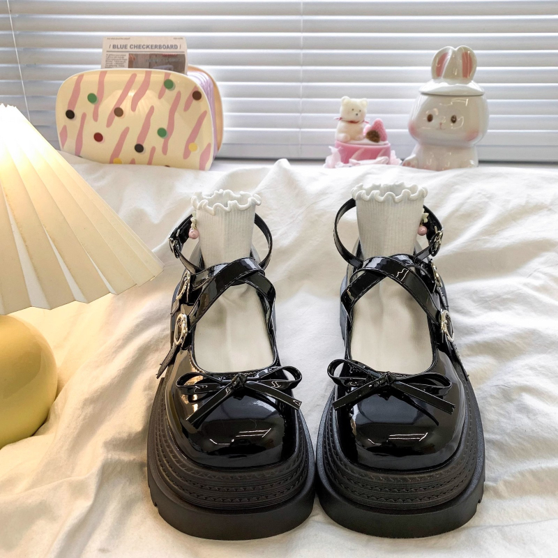 Vasaros nauji britiško stiliaus lankelio formos universalūs mokasinai moterims, retro stiliaus, storu padu, storu kulnu, dviguba sagtimi, Mary Jane bateliai moterims.