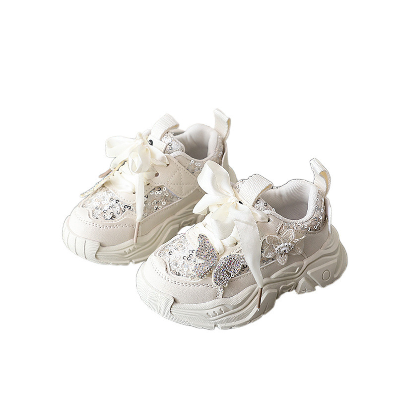 Djevojačke ležerne cipele za proljeće 2025. Nove dječje tenisice s princezinim motivima i leptirima, dječje cipele za djevojčice Torre