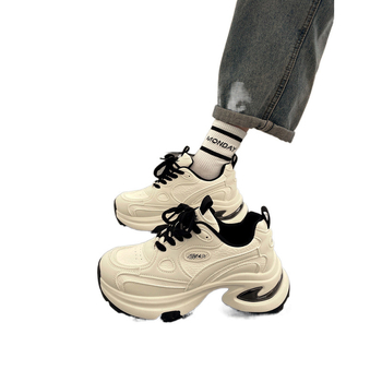 Δημοφιλή παπούτσια μπαμπά με πλατφόρμα και χοντρή σόλα σε στυλ Χονγκ Κονγκ για γυναίκες, αυξάνουν το ύψος, νέα ανοιξιάτικα και φθινοπωρινά ευέλικτα casual sneakers του 2025