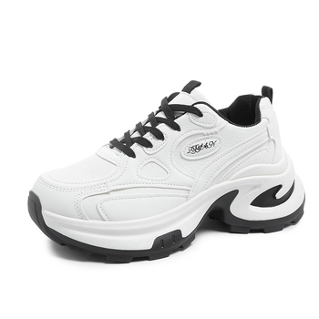 Κόκκινα παπούτσια Ankora για μπαμπάδες με χοντρή σόλα για γυναίκες Άνοιξη 2025 Νέα ευέλικτα παπούτσια για μικρά, casual αθλητικά παπούτσια που αυξάνουν το ύψος