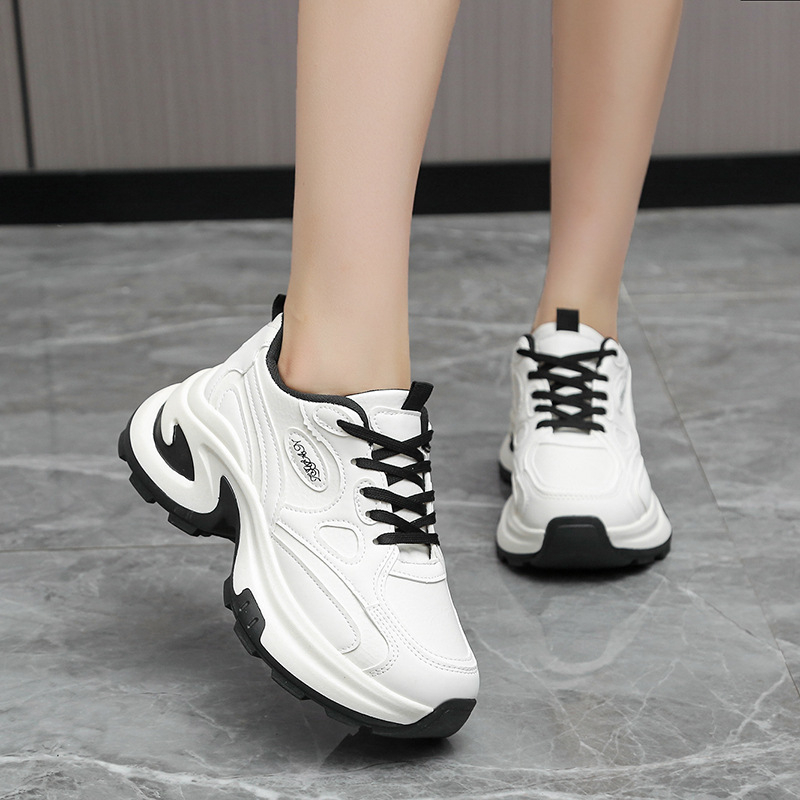 „Ankora“ raudoni storapadiai moteriški bateliai tėčiams, 2025 m. pavasario nauji universalūs, mažo dydžio, ūgį didinantys laisvalaikio sportiniai bateliai.