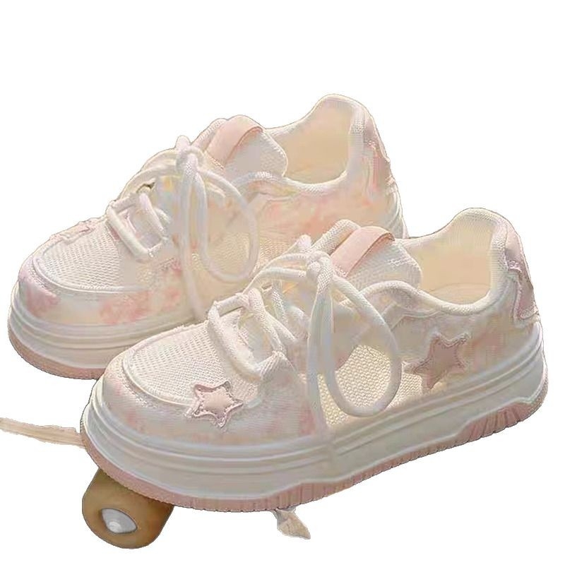 Vaikiški batai mergaitėms, balti batai, 2025 m. vasara, nauji, kvėpuojantys, tinkliniai sportiniai batai vaikams ir studentams, tinkantys visoms rungtynėms