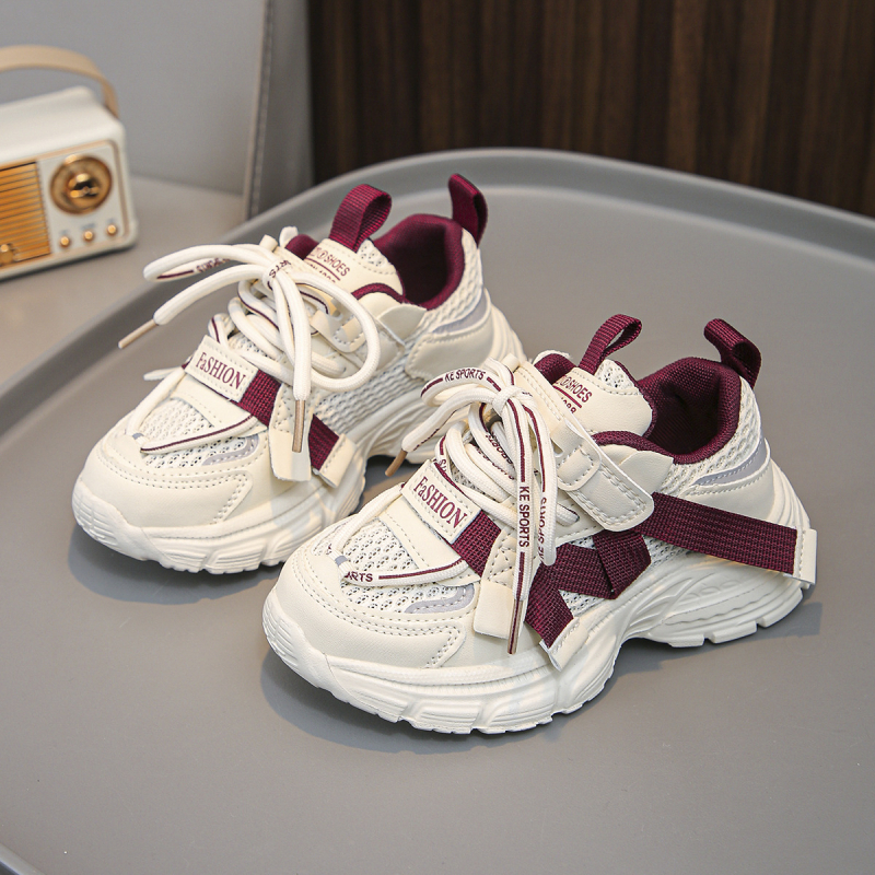 Vaikiški laisvalaikio sportiniai bateliai 2025 m. vasaros nauji mergaičių mados tėčio batai berniukams su Velcro užsegimu