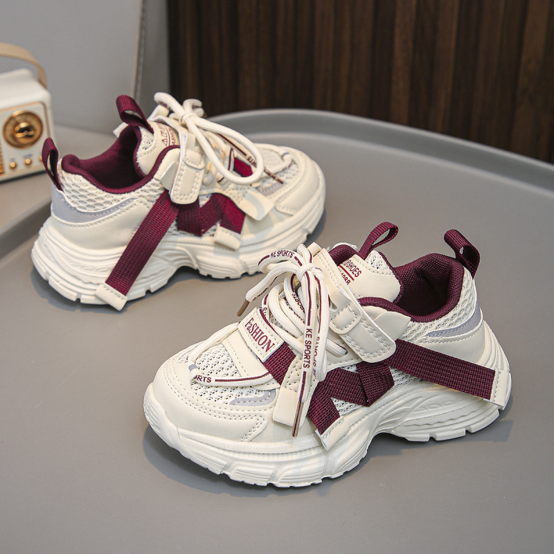 Vaikiški laisvalaikio sportiniai bateliai 2025 m. vasaros nauji mergaičių mados tėčio batai berniukams su Velcro užsegimu