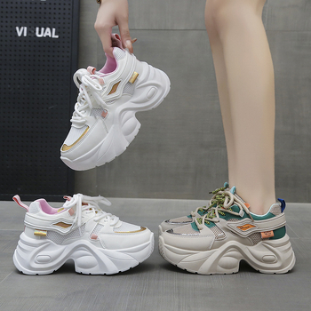 Παπούτσια Torre με χοντρό πλέγμα, φθινόπωρο 2024, νέα, αναπνεύσιμη πλατφόρμα, μοντέρνα sneaker Joker, άνετα γυναικεία παπούτσια