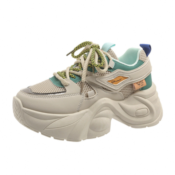 Παπούτσια Torre με χοντρό πλέγμα, φθινόπωρο 2024, νέα, αναπνεύσιμη πλατφόρμα, μοντέρνα sneaker Joker, άνετα γυναικεία παπούτσια