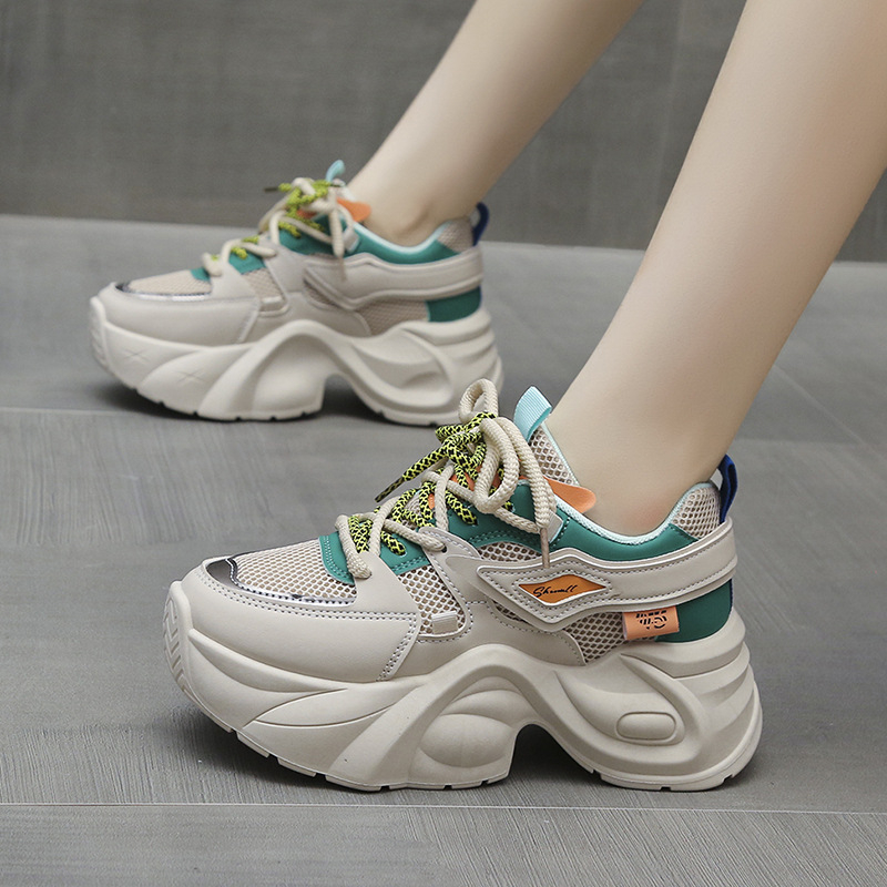 Storo dugno „Torre“ batai su tinkleliu 2024 m. rudens nauji, kvėpuojantys, platforminiai, madingi „Joker“ sportbačiai, patogūs moteriški batai.