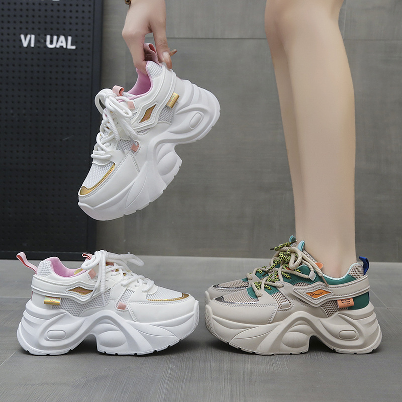 Storo dugno „Torre“ batai su tinkleliu 2024 m. rudens nauji, kvėpuojantys, platforminiai, madingi „Joker“ sportbačiai, patogūs moteriški batai.