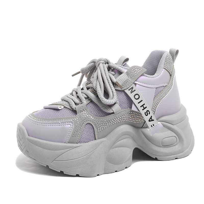 Tėčiui skirti moteriški batai 2025 m. pavasario ir vasaros nauji storapadžiai aukštesni batai laisvalaikio madingi universalūs studentų batai moteriški batai