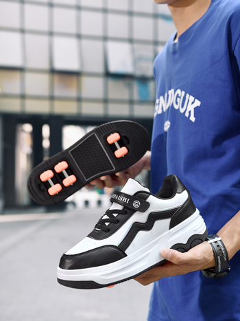 Studentu heloo apavi sešu riteņu bērnu riteņu slidas vīriešiem un sievietēm noņemamas īpaši vieglas versijas apavi ar riteņiem noliktavā vairumtirdzniecībā