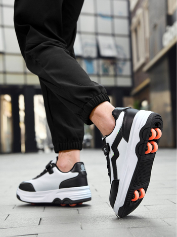 Studentu heloo apavi sešu riteņu bērnu riteņu slidas vīriešiem un sievietēm noņemamas īpaši vieglas versijas apavi ar riteņiem noliktavā vairumtirdzniecībā