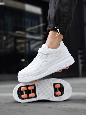 Studentu heloo apavi sešu riteņu bērnu riteņu slidas vīriešiem un sievietēm noņemamas īpaši vieglas versijas apavi ar riteņiem noliktavā vairumtirdzniecībā