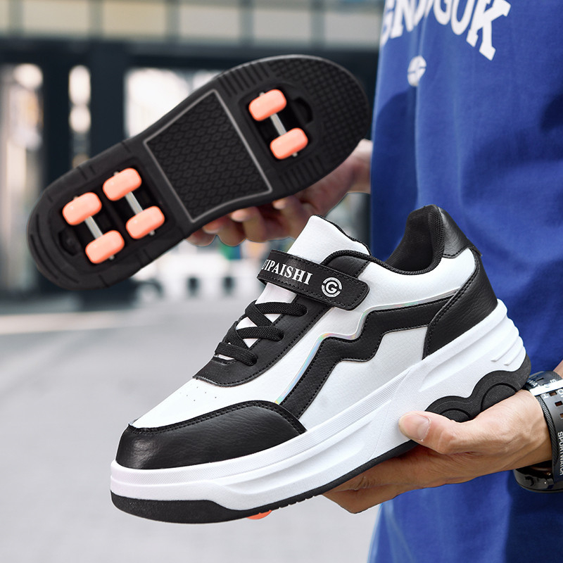 Studentu heloo apavi sešu riteņu bērnu riteņu slidas vīriešiem un sievietēm noņemamas īpaši vieglas versijas apavi ar riteņiem noliktavā vairumtirdzniecībā