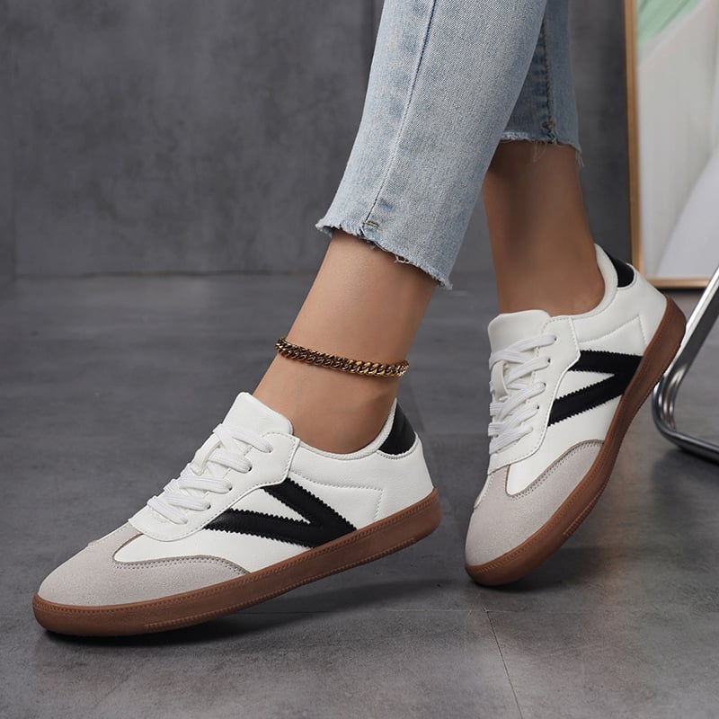 Transfrontaliere mărime mare toamnă și iarnă noi casual flats pantofi sport versatile ins sport adidași moral training pantofi albi pentru femei