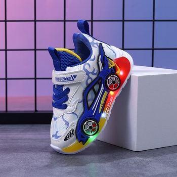 Παιδικά Φωτεινά Παπούτσια για Αγόρια, Casual Παπούτσια Κινούμενων Σχεδίων, Άνοιξη και Φθινόπωρο, Παπούτσια για Νήπια, Δερμάτινα, Πολυχρηστικά Παιδικά Αθλητικά Παπούτσια