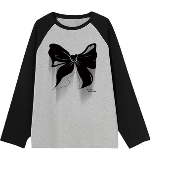 Női plus size női színes betétes tiszta pamut hosszú ujjú kontrasztos varrású mintás póló 24 tavaszi és őszi új hétköznapi laza felsőruházat