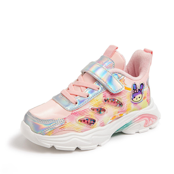 Rudens ir žiemos odiniai mergaičių 2021 m. nauji du medvilniniai, vilnos pamušalu šilti bateliai princesės stiliaus laisvalaikio vaikiški bėgimo bateliai