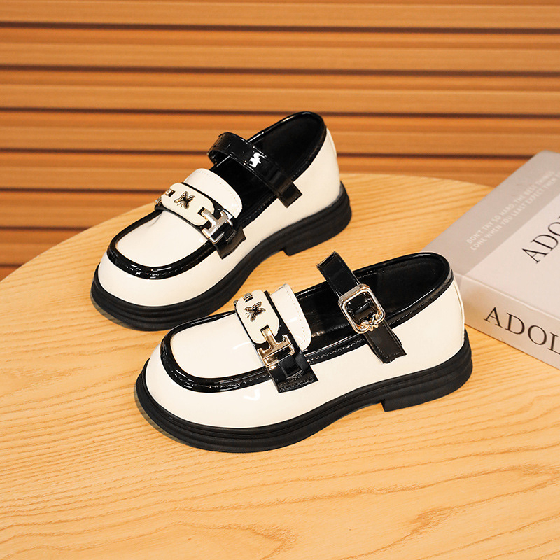 Meiteņu ādas apavi mazām meitenēm melni sporta apavi pavasarim un rudenim britu vēja Mary Jane bērnu apavi vairumtirdzniecība princeses studentu apavi