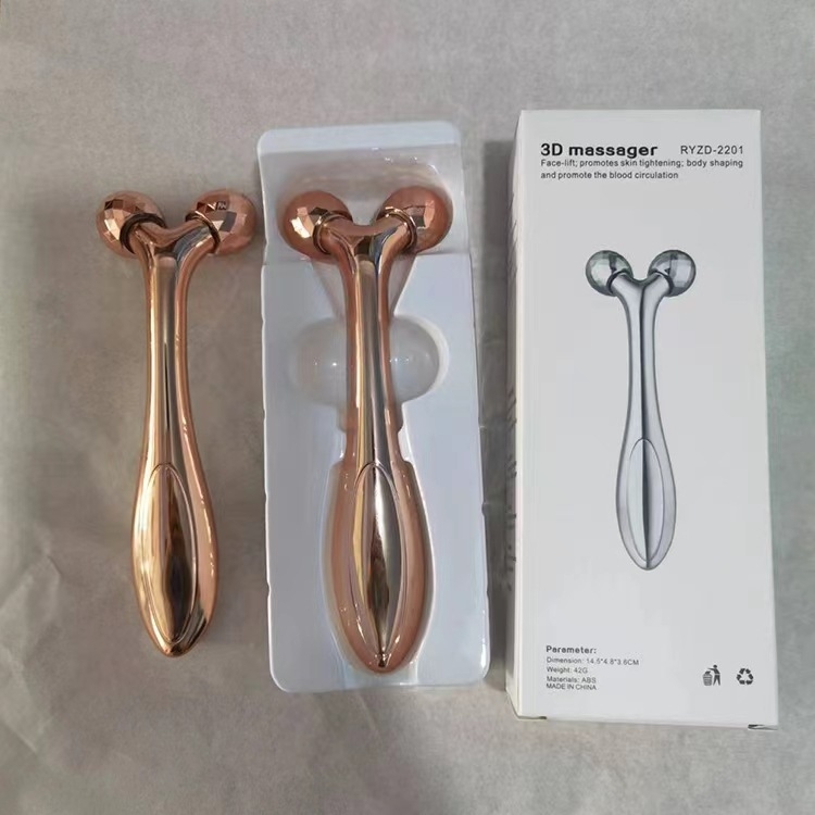 Tootja hulgimüügi näomassaaži rullvarrega näo topeltlõuaga kogu keha pinguldav iluinstrument käsitsi massaažiseade