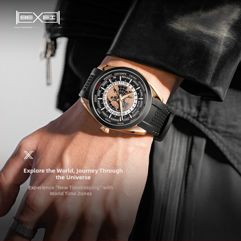 Εξωτερικού εμπορίου νέα φωτεινά αδιάβροχα στρογγυλά παγκόσμιας ώρας επαγγελματικά ρολόγια μηχανικά ανδρικά γνήσια προϊόντα αυτόματα