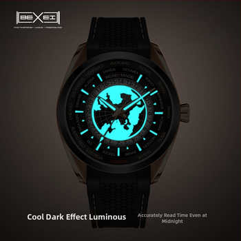 Εξωτερικού εμπορίου νέα φωτεινά αδιάβροχα στρογγυλά παγκόσμιας ώρας επαγγελματικά ρολόγια μηχανικά ανδρικά γνήσια προϊόντα αυτόματα