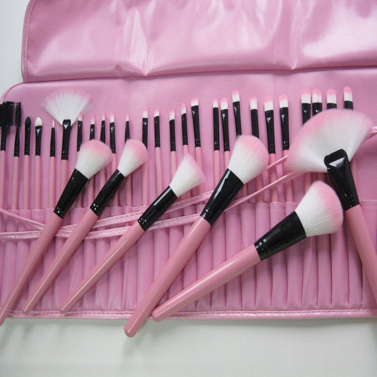 Naujas 32 makiažo šepetėlių rinkinys, krokodilo raštas, juodas rožinis makiažo šepetėlis, makiažo įranga, gamyklos tiesioginė parduotuvė