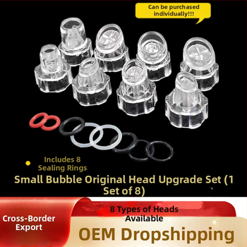 Mažos burbulinės siurbimo galvutės valymo reikmenys, vandenilis ir deguonis, maža kristalinė galvutė, guminis žiedas, keičiama galvutė, grožio instrumentų priedai odos atjauninimui ir grožiui.