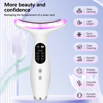 Kaklo grožio instrumentas, kaklo stuburo masažuoklis, daugiafunkcis kaklo masažuoklis, vibruojantis karštas kompresas kaklo linijoms ir nazolabialinėms raukšlėms pašalinti