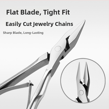 Replės erelio-snapo formos su banguota rankena, nerūdijančio plieno replės plokščiu snapu nagų grioveliams, replės erelio-snapo formos, odelių žnyplės, replės grąžtams šalinti, manikiūro rinkinys