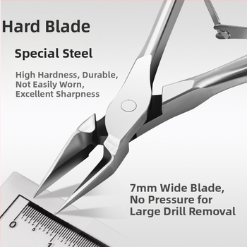 Replės erelio-snapo formos su banguota rankena, nerūdijančio plieno replės plokščiu snapu nagų grioveliams, replės erelio-snapo formos, odelių žnyplės, replės grąžtams šalinti, manikiūro rinkinys