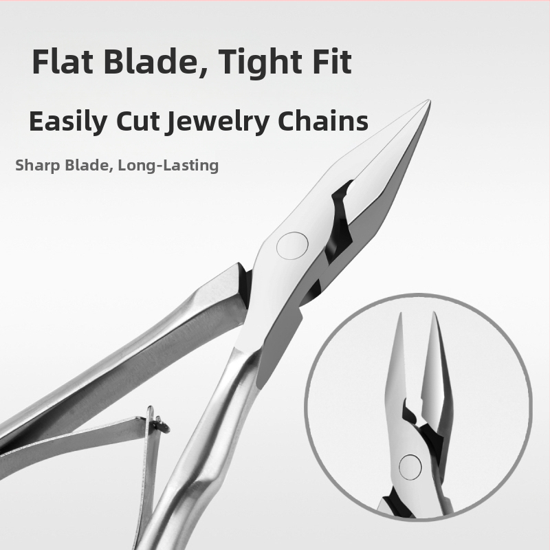 Replės erelio-snapo formos su banguota rankena, nerūdijančio plieno replės plokščiu snapu nagų grioveliams, replės erelio-snapo formos, odelių žnyplės, replės grąžtams šalinti, manikiūro rinkinys