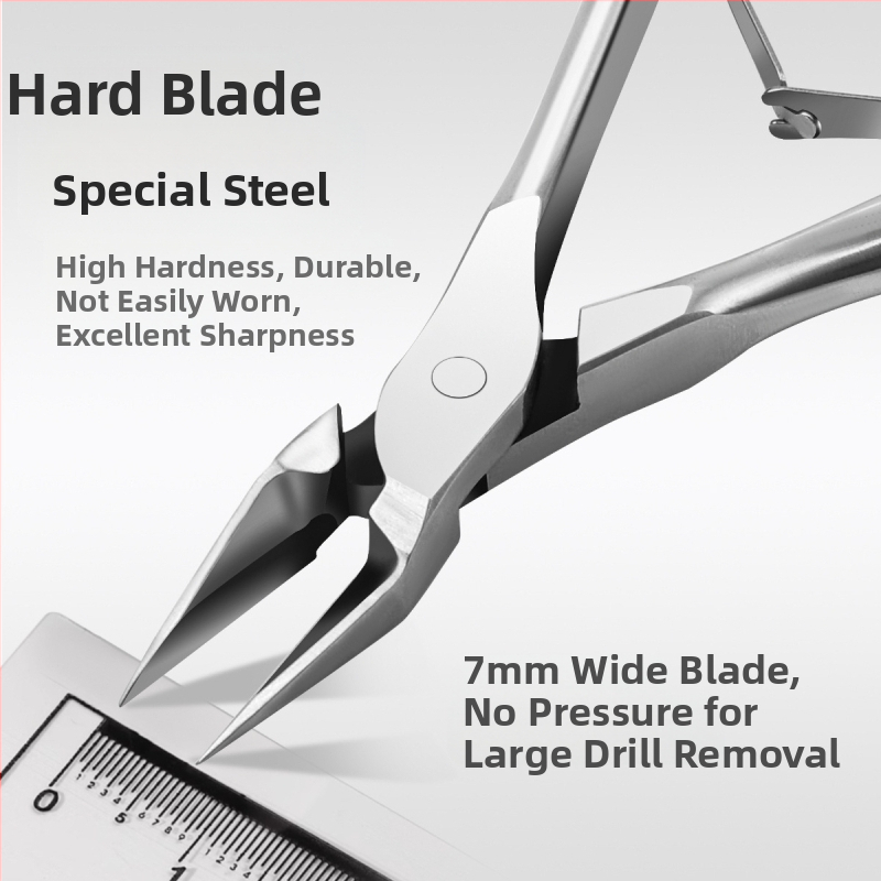 Replės erelio-snapo formos su banguota rankena, nerūdijančio plieno replės plokščiu snapu nagų grioveliams, replės erelio-snapo formos, odelių žnyplės, replės grąžtams šalinti, manikiūro rinkinys