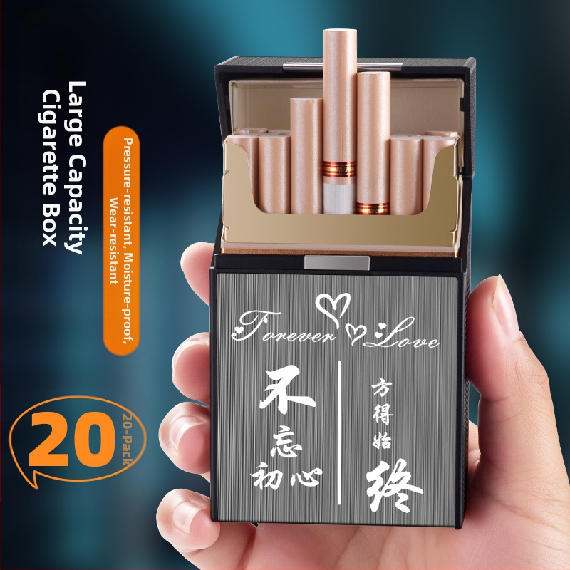 Krabička na cigarety 20 kusov, odolná voči tlaku a vlhkosti, kreatívne nové laserové gravírovanie, reklama, pánske darčeky, veľkokapacitná továreň, veľkoobchod