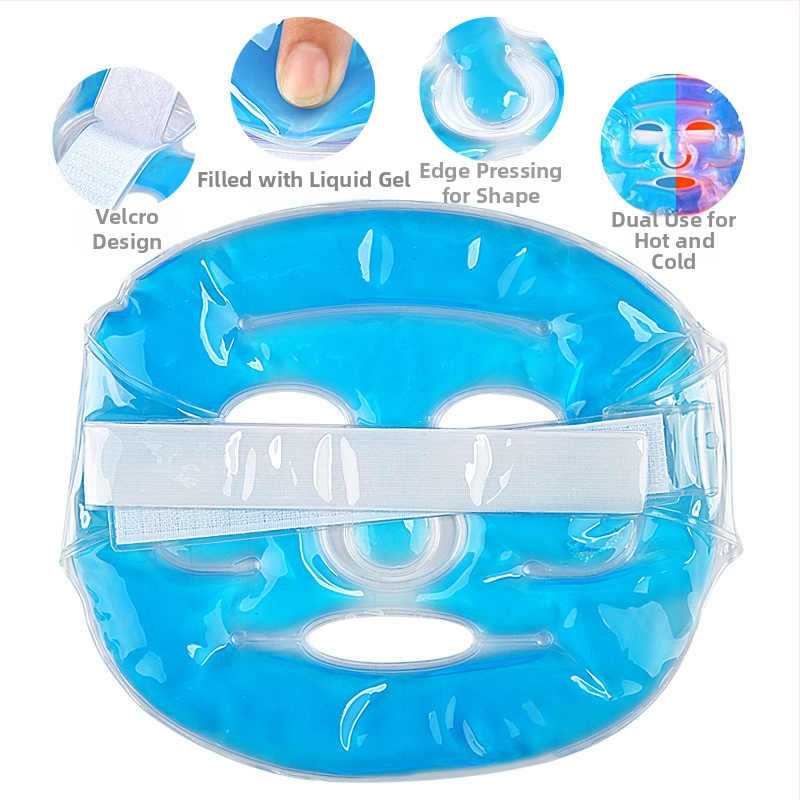 Ledo kompresinė kaukė Gelio karoliukai Paakių kaukė Veido užtepimas Ledo maišelis Flanelinė vėsinimo priemonė Pooperacinis atsigavimas Ledo lipdukas Pakartotinis ledo maišelio naudojimas