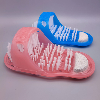 Μπλε παπούτσια για νωχελικά πόδια, παπούτσια για μπάνιο, πλύσιμο ποδιών, παντόφλες μασάζ, ηφαιστειακή πέτρα, πέτρες για τρίψιμο ποδιών, βούρτσα