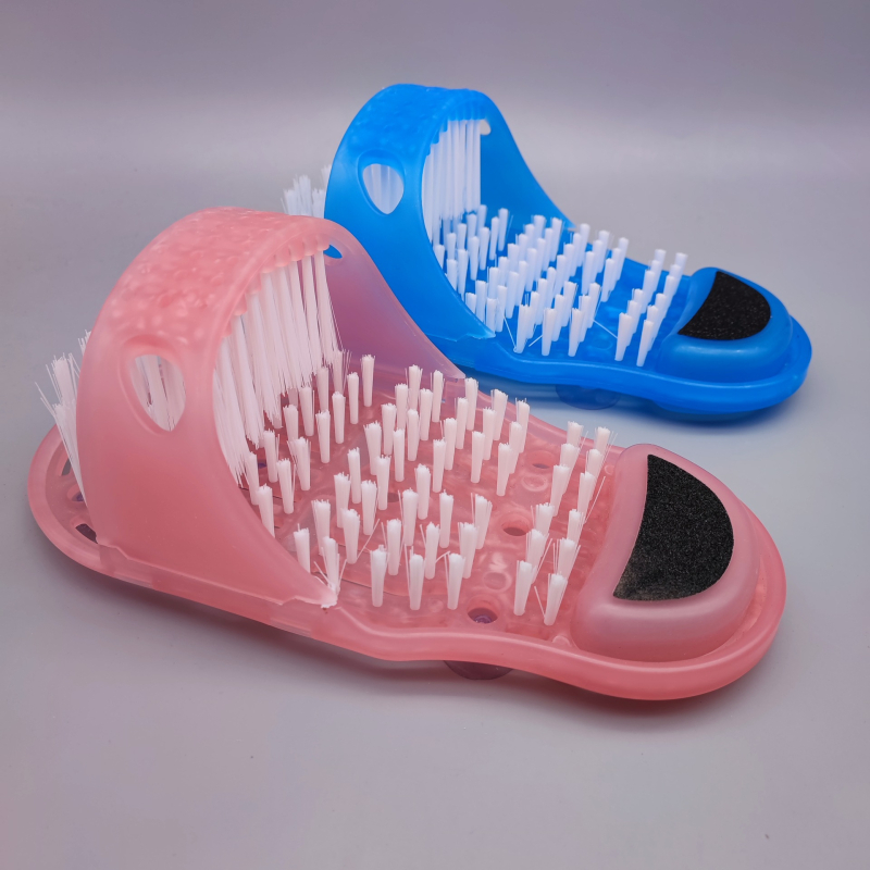 Zilas slinkas pēdu berzēšanas kurpes Vannas istabas pēdu mazgāšana Masāžas čības Vulkāniskais akmens Pēdu slīpēšanas akmens Čību birste