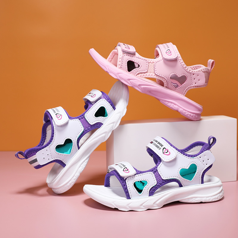 Sandale de vară pentru băieți 2025, cu velcro, cu vârful deschis, cu talpă moale, pantofi de plajă, pantofi casual de vară, Dropshipping