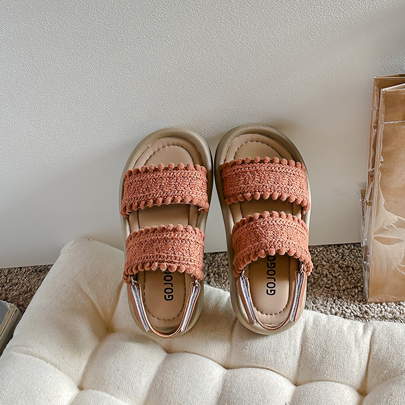 Παιδικά Σανδάλια Μικρά Σανδάλια Chanel με Ανοιχτά Δάχτυλα, Μαλακή Σόλα, Αντιολισθητική Εξωτερική Ρούχα, Κομψά Σανδάλια για Κορίτσια 2024, Νέα Σανδάλια για Κορίτσια