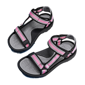 Vairumtirdzniecības pārrobežu bērnu sandales 6-12 gadu vecumā 2025. gada vasaras jaunas meiteņu modes āra neslīdošas pludmales modes kurpes