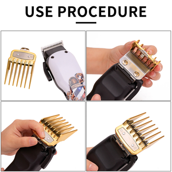 Naujas spalvingas tarpvalstybinis šukos kirpimo mašinėlės apkabos rinkinys plaukų kirpimo mašinėlės aliejaus galvutės padėties nustatymo šukos elektrinės kirpimo mašinėlės priedų rinkinys